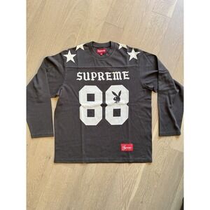 MEDIUM Supreme x Playboy L/S Football Top Black SS26  ✅❤️BRAND NEW SHIPS NOW
